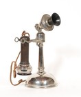 1898 Stromberg-carlson Taper Shaft Antique Phone   Early  oil Can  Desk Stand