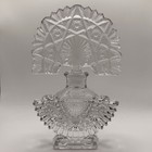 Vintage Art Deco Style Pressed Glass Perfume Bottle   Vanity Boudoir Decor