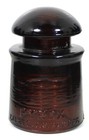 Vintage Amber Glass   Pyrex    Telegraph Insulator