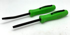 New Snap On Tools Green 5  Straight Bent Curved Mini Pocket Clip Pry Bar Set Lot