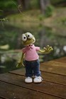 Crochet Frog Doll   Amigurumi Handmade Plush   Stuffed Animal Gift