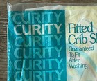 Vtg Curity Fitted Crib Sheet Fits 28 x52  Preshrunk Permanent Press Rainbows