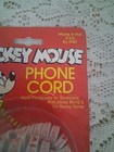 Vtg Mickey Mouse Modular Phone Cord Stretch Coil Disney 25ft At t Sealed