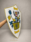 Custom Family Crest Shield Hand Painted Heraldic Coat Of Arms Wall Decor Gift
