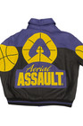     vintage Aerial Assault Leather Jacket     Purple black yellow     Basketball