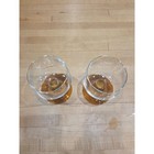 Pair Vintage German Amber Beehive Ribbed Stem Roemer Wine Glasses 5 5 In