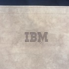 Ibm Hazel Mojave Suede Bank Money  Bag Tan Vintage  1985 Messenger Memorabilia