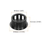 64pcs 15mm 5 9   Black Nylon Plastic Round Locking Hole Plugs Insert End Caps