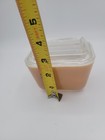 Vintage Pyrex Small Light Brown Fridgie W Glass Lid 501 B