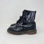 Dr  Martens 1460 Black Leather Lace Up Hi Top Combat Boots Youth Size 3 5