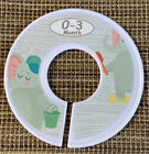 6 Infant To Toddler Clothes Closet Hanger Rack Size Dividers Organizers Tags