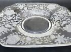 Vintage 1940 s Cambridge Etched Wildflower Handled Plate wedding  Fine Glass 