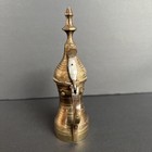 Antique 5 5    Tall Engraved Solid Brass Indian Dallah Qahwa Coffee Tea Pot