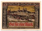 1921 Germany Querfurt Notgeld 1 Mark Note  3896 