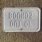 Vintage Out Of Bounds Golf Sign Green   White Metal Painted Heavy Duty Sign