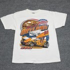Vintage World Of Outlaws Shirt Mens Large White Hanes Sprint Car Racing 2003