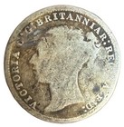 1875 Queen Victoria Silver Threepence  3d  Great Britain Sterling Silver Coin