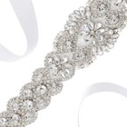 Handmade Long Crystal Bridal Sashes Rhinestone Belts For Wedding Prom Dresses