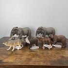 Schleich Lot Of 6 Animals Wolf Camel  Alpaca Bear Elephant With Tags