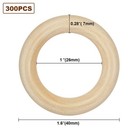 Wooden Rings 300 Pcs 1 6 Inch Natural Unfinished Smooth Macrame Pendant Diy Craf
