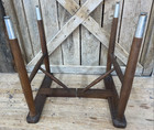 Vintage Set Of 4 Mid Century Table Base  Legs 28    High Ash Mahogany   Stainless