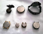 7pc Vintage Watch Lot Parts Repair Pulsar Mixed Mechanical Quartz Clean Cosmetic