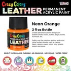Neon Orange Premium Acrylic Leather Shoe Paint  2 Oz - Sneakers  Jackets  Bags