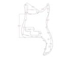 Pickguard Aluminum Anodized For Fender Precision P Bass 13 Hole- Fits Usa Or Mim