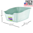  hot Sale  Extra-large High Sided Open Cat Litter Box Bpa Free  New Usa Shipping