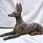 Rare Ancient Egyptian Antiquities Statue Large Of God Anubis Jackal Pharaonic Bc