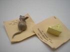 Vintage Hagen-renaker Mouse And Cheese Figurine  2 