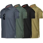 Men s Tactical Polo T-shirt Quick Dry Combat Short Sleeve Team Work Casual Shirt