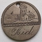 1890 Seated Liberty Dime Love Token Lighthouse  rick   Silver Holed Coin
