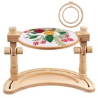 Multifunctional Beech Wood Embroidery Hoop Stand With 6     8   Hoops  Adjustabl