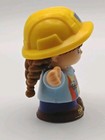 Fisher-price Little People Construction Girl Figure Brown Hair W  Radio