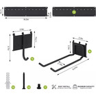 Heavy Duty Wall Mount Tool Organizer Rack With Hooks For Garden Tools Storage