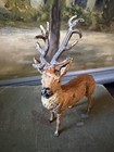Antique Vintage German Lead Metal Reindeer Christmas Putz Toy Deer Figurine Old