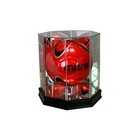 New Real Glass Soccer Display Case Cherry Sport Molding Uv Free Shipping Made Us