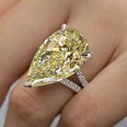 Certified 9 20 Ct Lovely Treated Champagne Diamond Solitaire Ring In 925 Silver