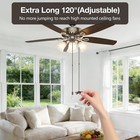 Brass Fan Pull Chain Extension  120 Inch With 12 Matching Connectors - Antique