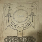 1881 New Years Greeting Railway Mail Service New York Antique Fx