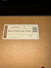 Longaberger Iron Rectangle Pedestal Stand And Dish Sage Nib