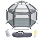 Pop N Go Indoor   Outdoor Baby Playpen Canopy Yard Tent Travel Bag Gray 3584