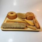 Vintage Celluloid Bakelite Vanity Set With Tray 11pc