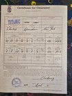 Titanic White Star Line Document Props Certificate Clearance Laundry Receipt