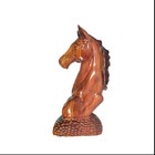 Wooden Horse Head Sculpture Horse Head Statue Handmade Gift For Him  Figurine 
