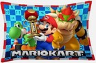 Franco Kids Mariokart Race Super Mario Reversible Pillowcase  20 In X 30 In