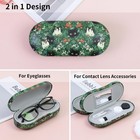 2 In 1 Contact Lens Case And Eyeglasses Case For Women Men Kids  Double Sided   