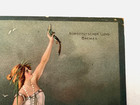Stunning Vintage German Wine List W  Lady Coming Out Of Sea Holding A Fish   