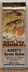 Albert s Service Station Vandalia Mo Missouri Vintage Matchbook Cover